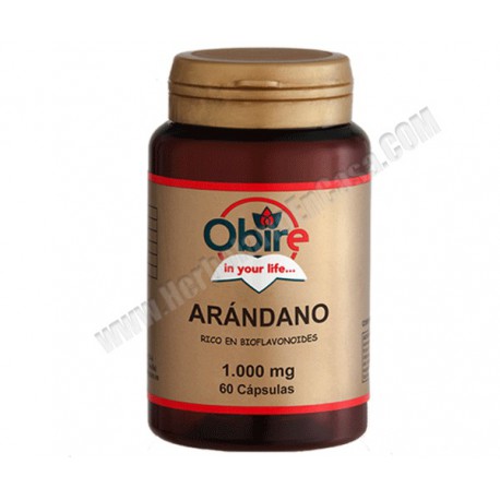 Arándano - 1000mg - 60 cápsulas - rico en bioflavonoides