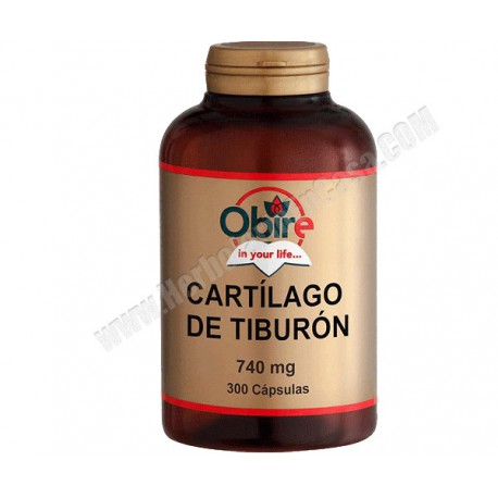 Cartílago de Tiburón - 740 mg - 300 cápsulas.