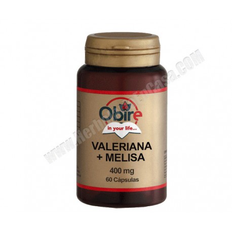 Valeriana + Melisa - 400mg - 60 cápsulas.