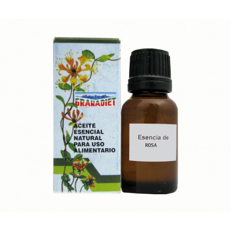 Aceite esencial natural de rosa 17ml. Apto para uso alimentario