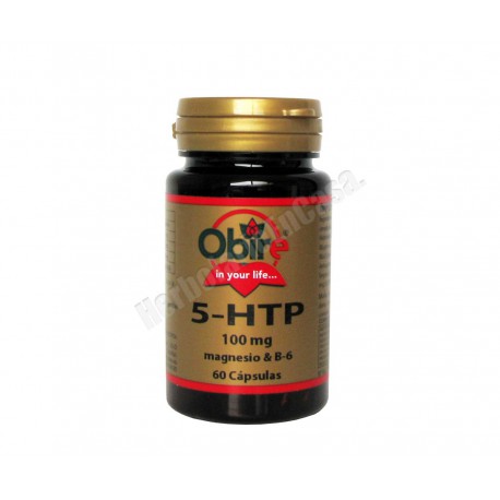 Triptofano (5htp 100mg) + magnesio + B6 - 60 cápsulas - Obire