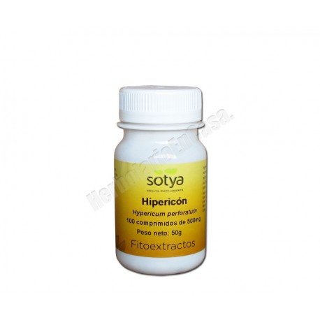 Hipericón (hypericum perforatum) 100 comprimidos. Fitoextractos. Sotya