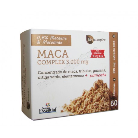 Maca Complex 3000mg 60 capsulas. Nature Essential. Fito Complex